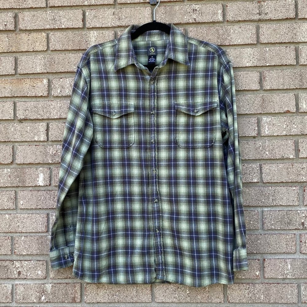 AGILE Plaid Button Down Cotton Shirt